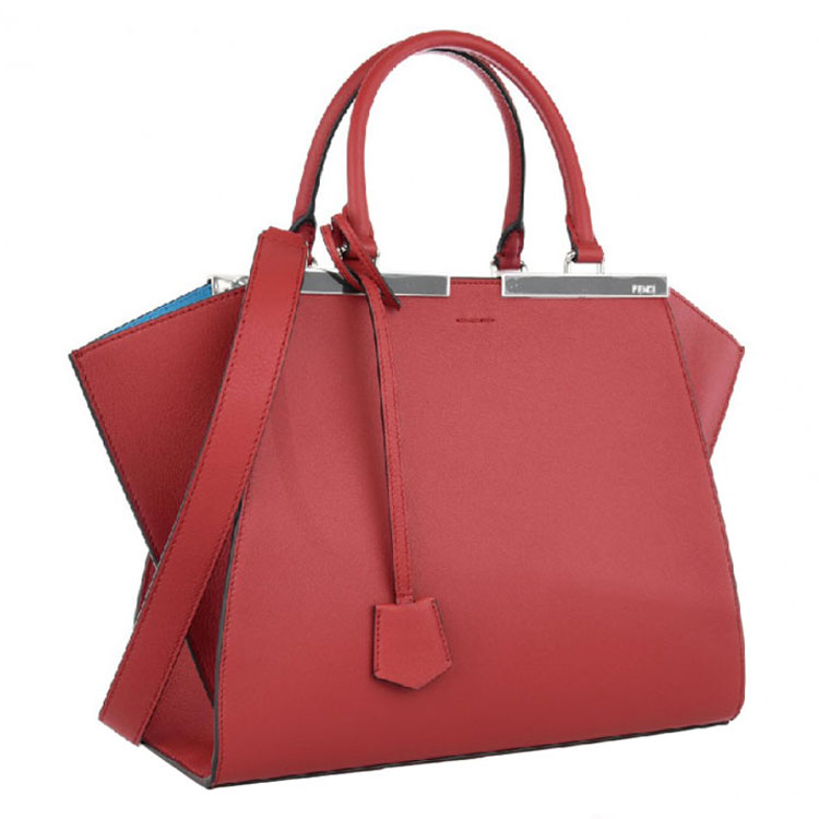 fendi/芬迪 3jours系列女士红色牛皮手提包