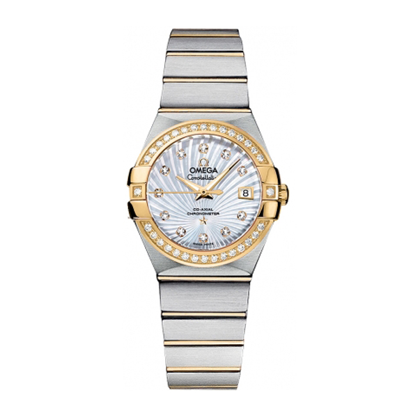 omega/欧米茄星座天文台金钢钻石自动机械女表(123.25.27.20.55.002)