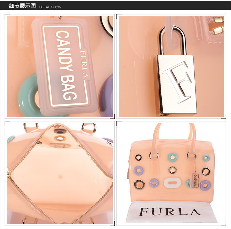 furla/芙拉女士多色大号pvc洞洞包 手提包 糖果包 candy bag bei4